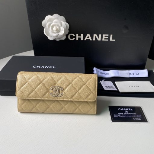 Chanel Long Flap Wallet Beige Ap0955 - Image 9