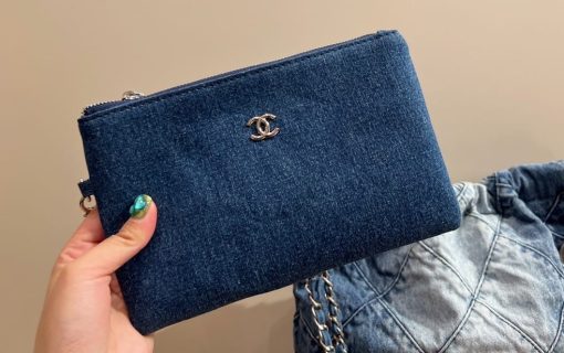 Chanel 22 Handbag Washed Denim As3261 B10439 Nm981 - Image 5