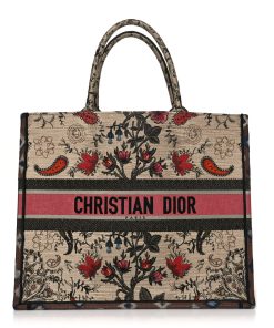 Christian Dior Large Broderie Dior Flowers Book Tote