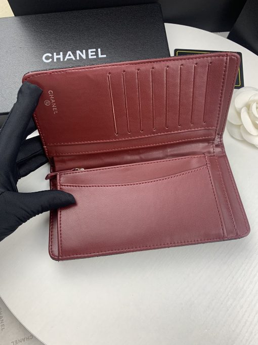 Chanel Black Caviar Leather Classic Long Flap Wallet 19.5Cm - Image 6