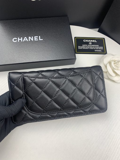 Chanel Black Quilted Lambskin Classic Long Flap Wallet 19.5Cm - Image 2