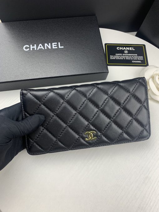 Chanel Black Quilted Lambskin Classic Long Flap Wallet 19.5Cm - Image 3