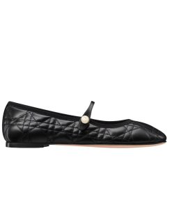 Dior Ballet Flat Black Quilted Cannage Calfskin Kcb860Cqc S900