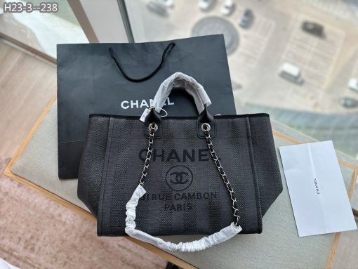 Chanel Deauville Medium Canvas Black 38Cm - Image 2
