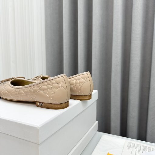 Dior Ballet Flat Beige Quilted Cannage Calfskin - Image 7