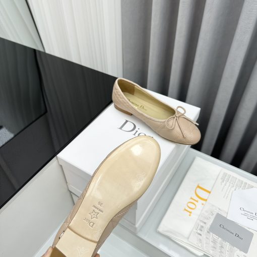 Dior Ballet Flat Beige Quilted Cannage Calfskin - Image 9
