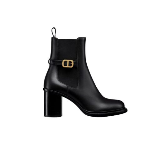 Dior 30 Montaigne Heeled Ankle Boot Black Supple Calfskin Kci950Vso S900 - Image 8