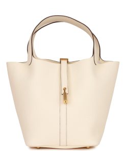 H Handbags Picotin Lock 22 Nata Clemence Gold Hardware