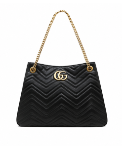 Gucci GG Marmont Shoulder Bag Black 32Cm 453569 Drw1T 1000