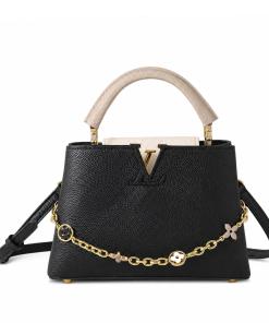 Louis Vuitton Capucines Taurillon Cowhide Black And Grey 27Cm M20708
