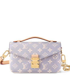 Louis Vuitton Pochette Metis East West Coated Canvas Trianon Purple Gray 21Cm M12429