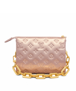 Louis Vuitton Monogram Puffy Lambskin Coussin Bb Beige 21Cm M59277