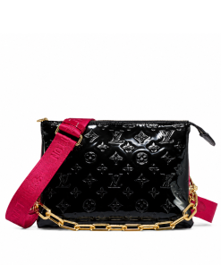 Louis Vuitton Coussin Pm Bag Black Red 26Cm