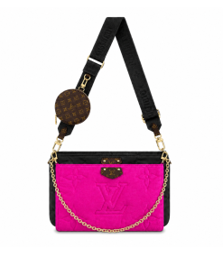 Louis Vuitton Maxi Multi Pochette Accessoires Black Pink 25Cm