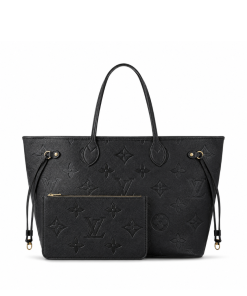 Louis Vuitton Neverfull MM Monogram Empreinte Black 32Cm M45685