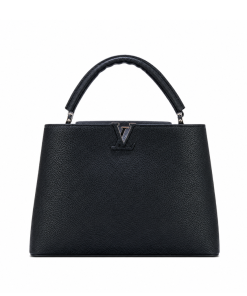 Louis Vuitton Capucines MM Black With Silver Hardware M42259