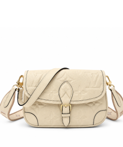Louis Vuitton Diane Monogram Empreinte Leather Creame Beige 18Cm M46388