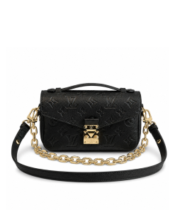 Louis Vuitton Pochette Metis East West Bag Black 21Cm M46595