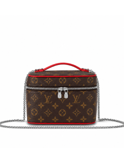 Louis Vuitton Nice Mini Monogram Canvas Red 20Cm M46766