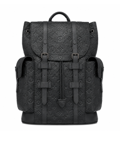Louis Vuitton Christopher Backpack Mm Taurillon Monogram Black 45Cm M55699