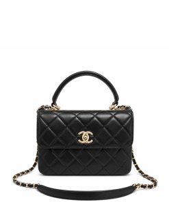 Chanel Cc Trendy Lambskin Bag Black 25Cm
