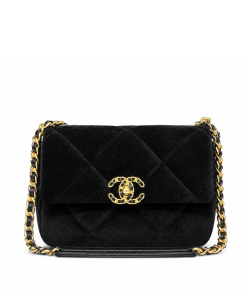 Chanel Classic Handbag Washed Denim And Gold Tone Metal Blue 19Cm A01112 B16747 Nx158