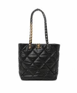 Chanel Lambskin Quilted Chanel 19 Shopping Bag Black