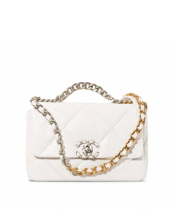 Chanel 19 Handbag White As1160
