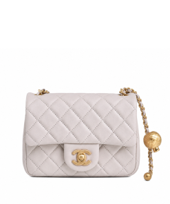 Chanel Quilted Mini Flap Bag Cream 18Cm