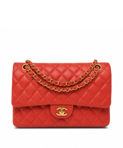 Chanel Lambskin Quilted Medium Double Flap Red A01112