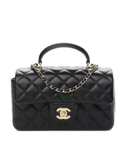 Chanel Mini Top Handle Flap In Black