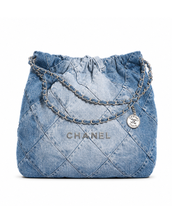 Chanel 22 Handbag Washed Denim As3261 B10439 Nm981