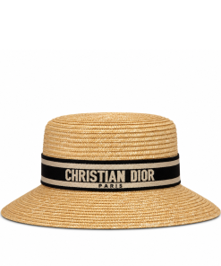 Dior Large Brim Hat With Black Band