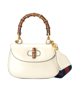 Gucci Bamboo 1947 Small Top Handle Bag In White
