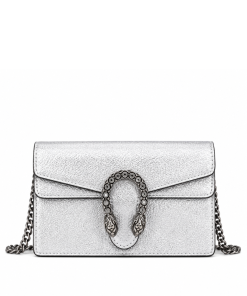 Gucci Women's Dionysus Super Mini Crossbody Bag Silver 16Cm 476432 1Trbn 8173