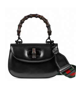 Gucci Bamboo 1947 Small Top Handle Bag In Black