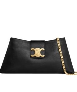 Celine Wiltern Clutch Triomphe Soft In Smooth Black 30Cm