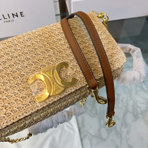 Celine  Multipochette In Raffia Tan 23Cm - Image 4