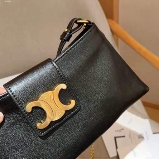 Celine Wiltern Clutch Triomphe Soft In Smooth Black 30Cm - Image 4