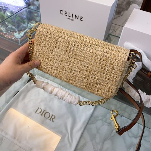Celine  Multipochette In Raffia Tan 23Cm - Image 6