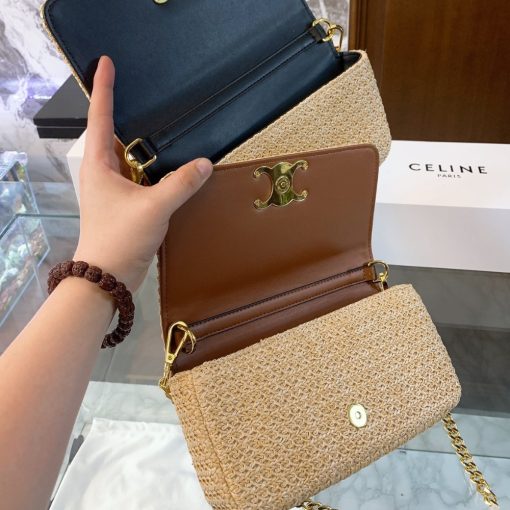 Celine  Multipochette In Raffia Tan 23Cm - Image 7