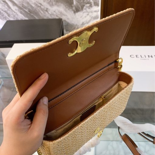 Celine  Multipochette In Raffia Tan 23Cm - Image 8