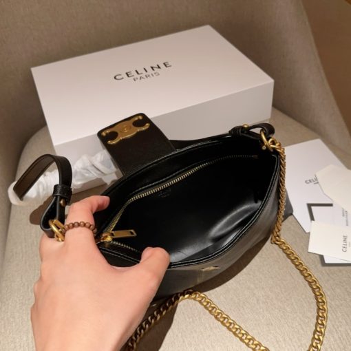 Celine Wiltern Clutch Triomphe Soft In Smooth Black 30Cm - Image 8