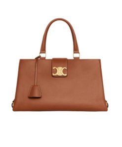 Celine Medium Appoline Bag In Supple Calfskin Brown 37Cm 114963Fk6 04Lu