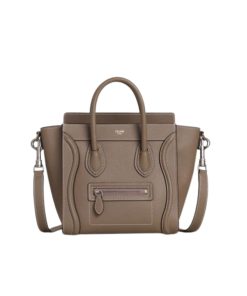 Celine Nano Luggage Bag In Drummed Calfskin Beige 189243Dru09So