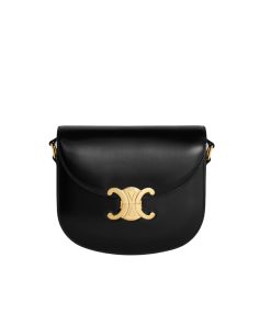 Celine Teen Besace Triomphe In Shiny Calfskin Black 110413Bf438No