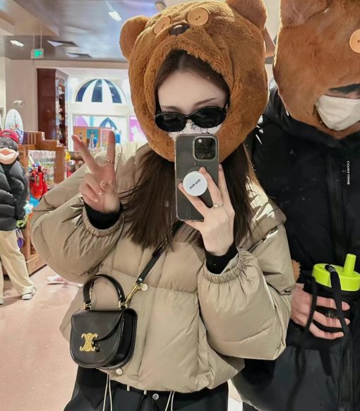 Celine Mini Besace Clea In Shiny Calfskin Black 15Cm 10L063Etz 38No - Image 3