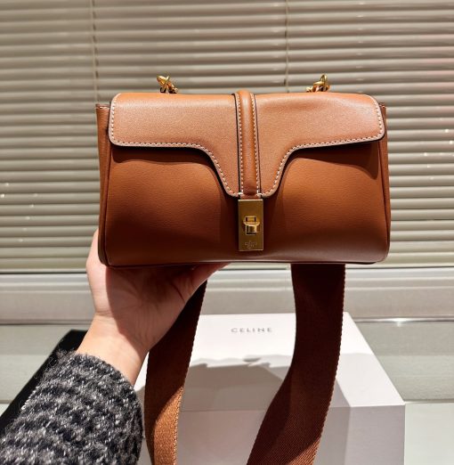 Celine Teen Soft 16 In Smooth Calfskin Tan 24Cm 196853Cr4 04Lu - Image 4