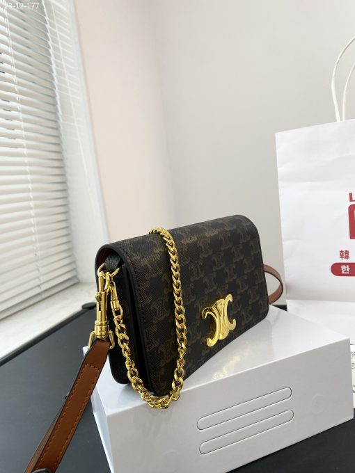 Celine Multipochette In Triomphe Canvas And Calfskin Tan 20Cm 10L972Dqb 04Lu - Image 6