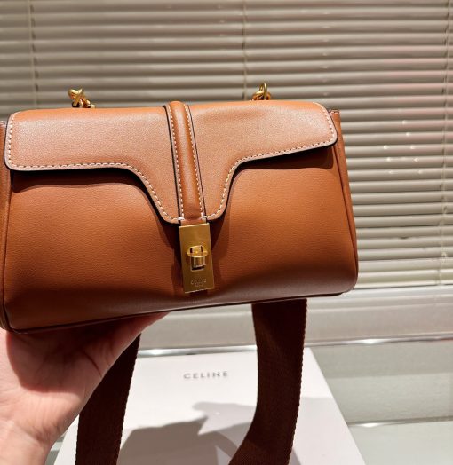 Celine Teen Soft 16 In Smooth Calfskin Tan 24Cm 196853Cr4 04Lu - Image 8